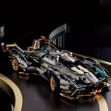 משחק הרכבה מכונית מירוץ שחורה